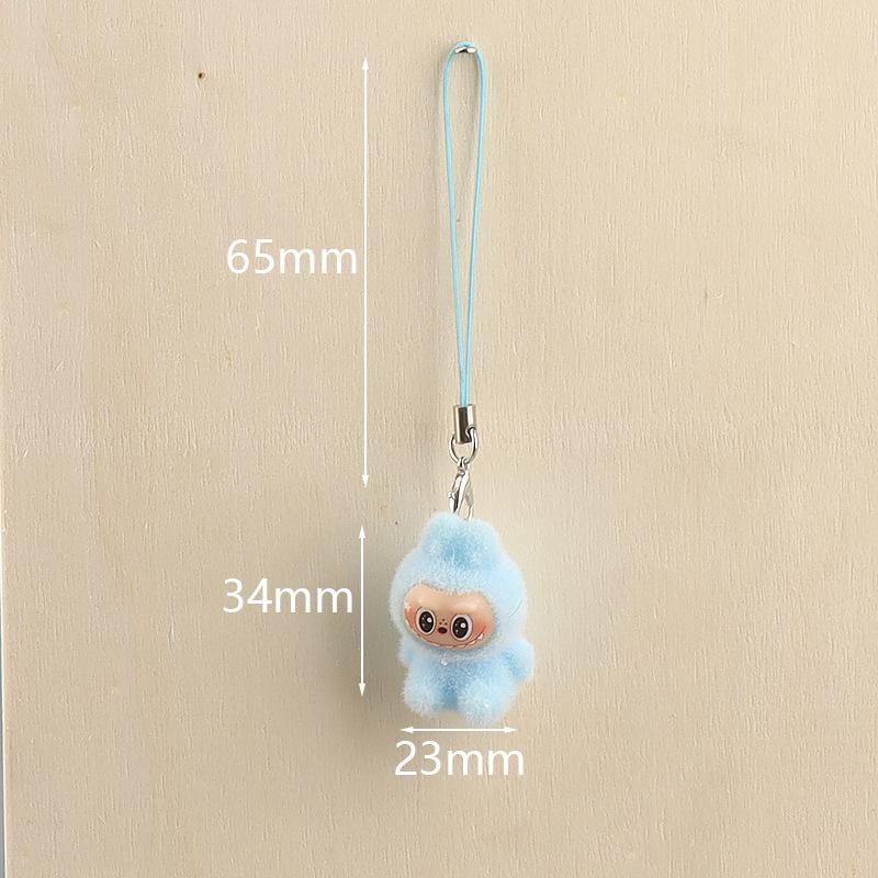 Plüschtier Schlüsselanhänger Anhänger Kleines Plüschtier Taschenanhänger blau