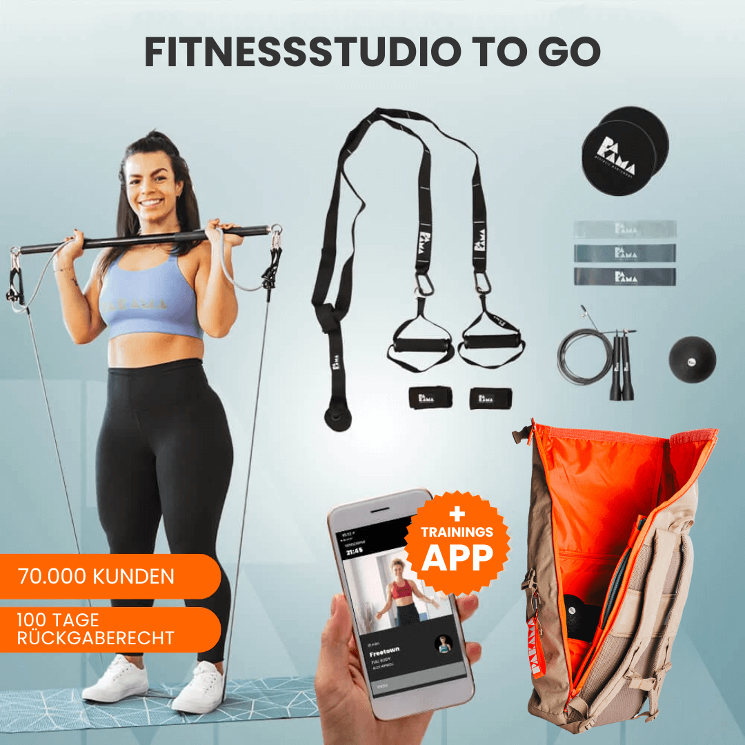 ***SG Stern Spezial*** Fitnessstudio to Go inkl. 12 Monate App -> nur die SCHWARZE PAKAMA App downloaden - Earth Bag (beige)