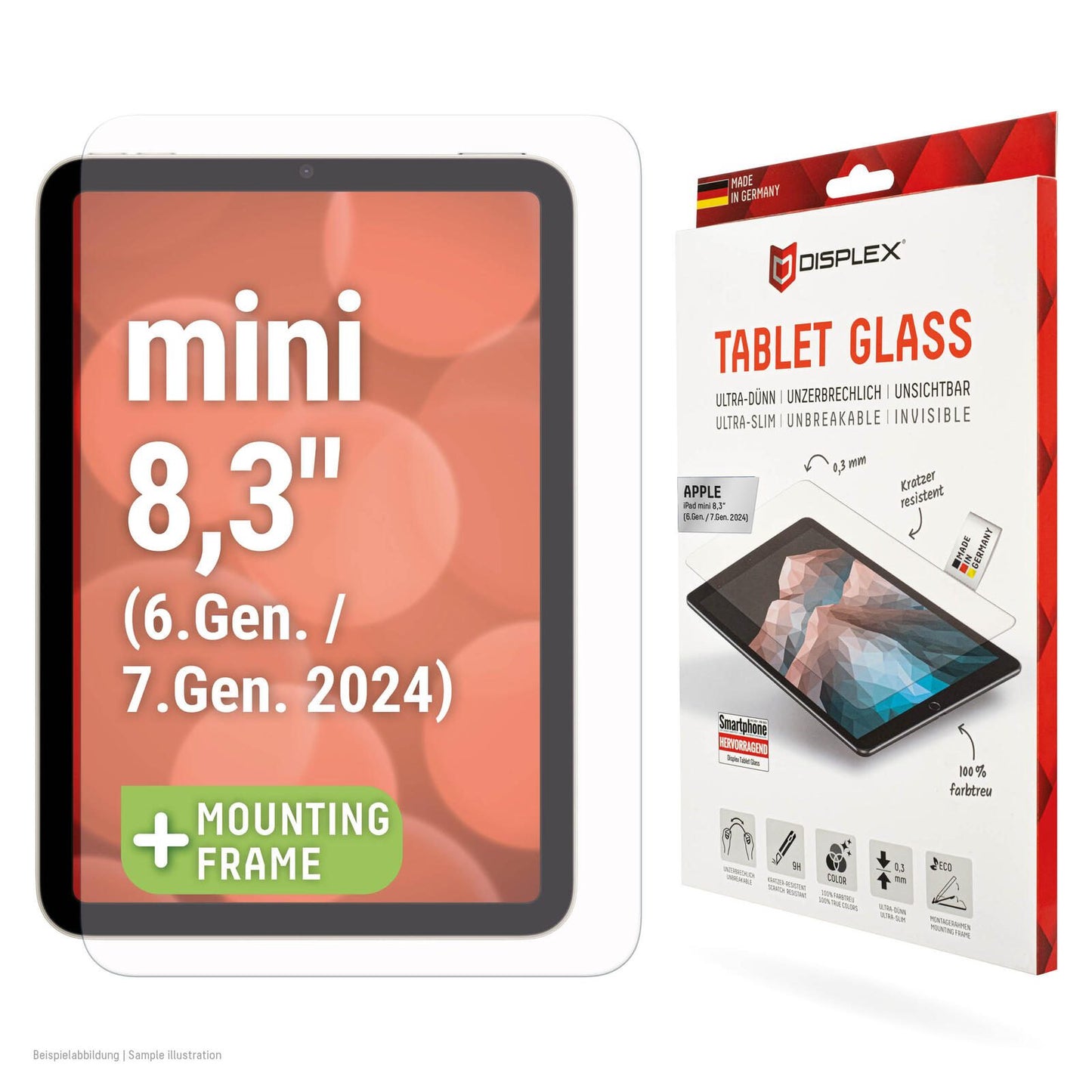 DISPLEX Schutzglas für Apple iPad mini 8,3'' (6. Gen./7. Gen. 2024)
