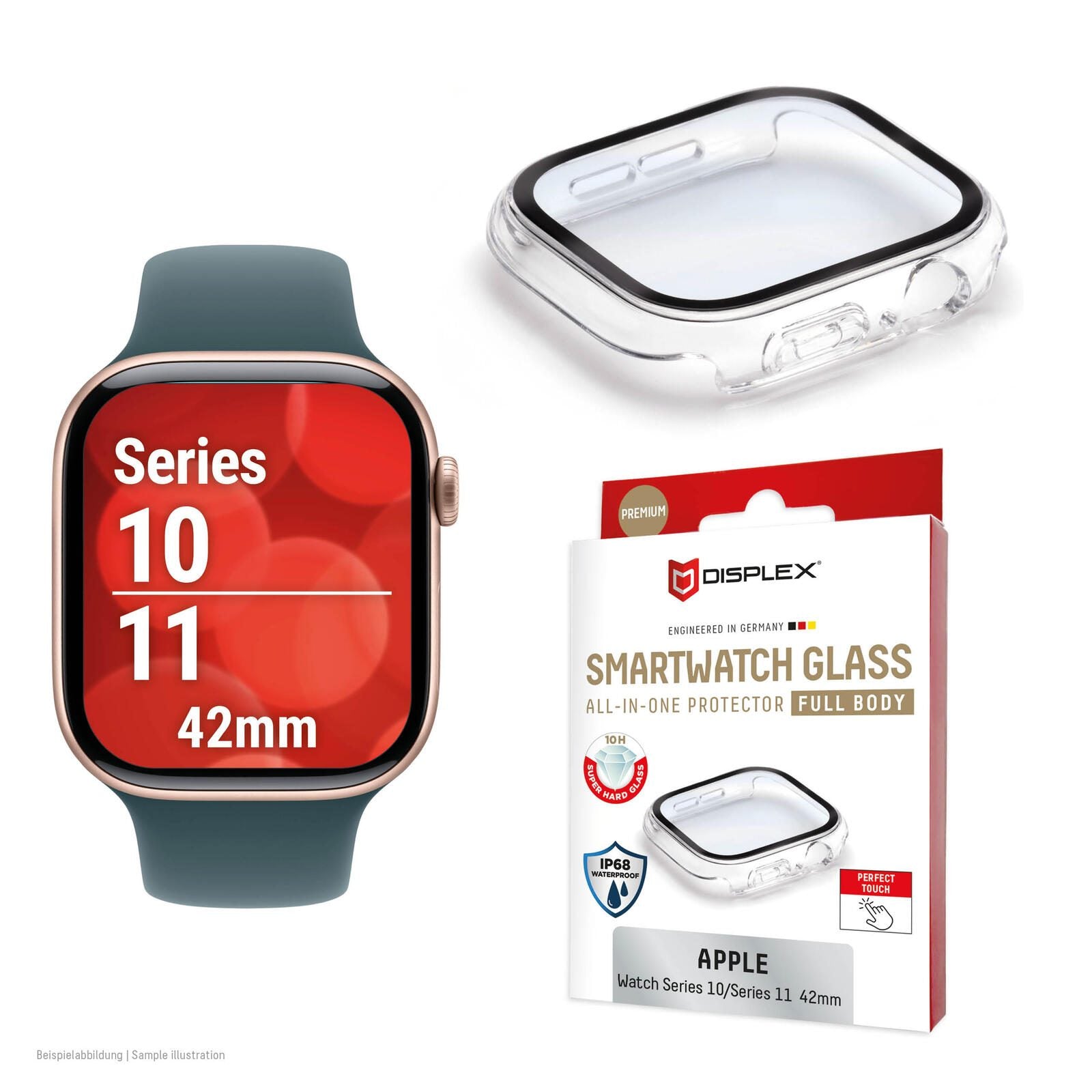 DISPLEX 10H Panzerglas Apple Watch 11/10 (