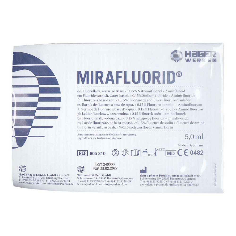 Miradent Mirafluorid 0,15% F Emulsion