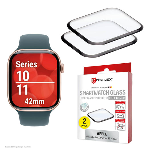 DISPLEX Full Cover Schutzfolie Apple Watch 11/10 (