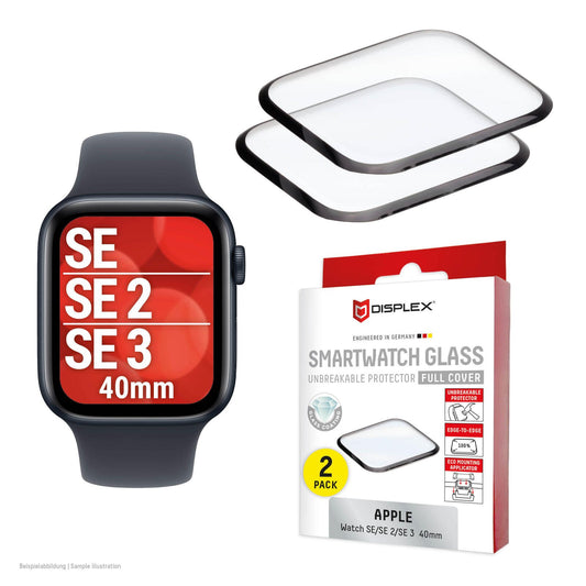 DISPLEX Full Cover Schutzfolie Apple Watch SE3/SE2/SE (