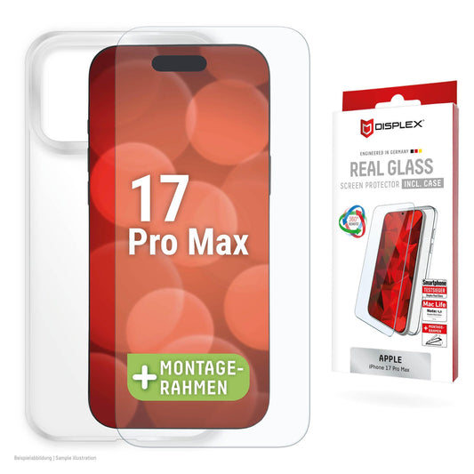 DISPLEX Panzerglas + Schutzhülle für Apple iPhone 17 Pro Max