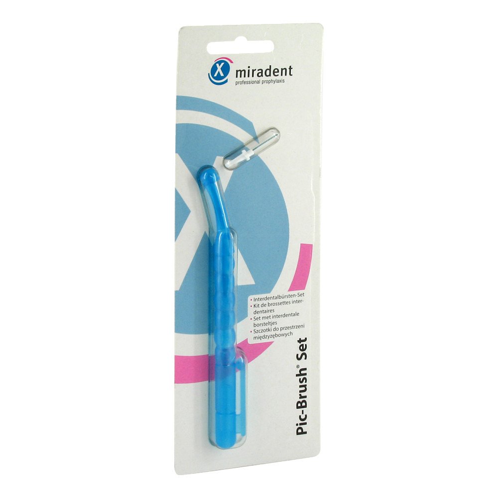 Miradent InterdentalbÃ¼rsten Pic-Brush Set blau transparent