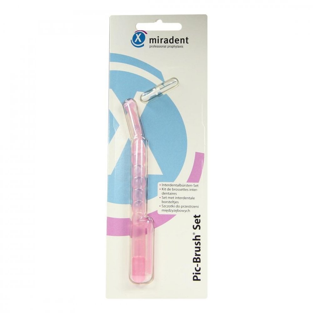Miradent InterdentalbÃ¼rsten Pic-Brush Set pink transparent