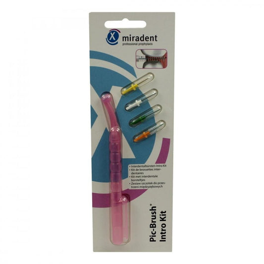 Miradent InterdentalbÃ¼rsten Pic-Brush Intro Kit pink transparent