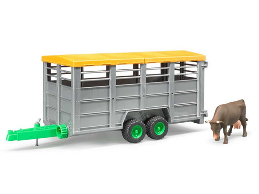 BRUDER Viehtransporter mit Kuh