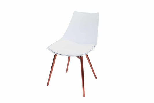 Stuhl Dakota 210 4er-Set Weiß / Kupfer