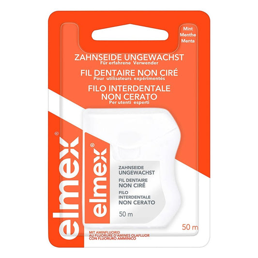 Elmex Zahnseide ungewachst mit Aminfluorid