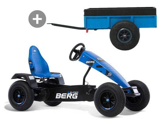 BERG XL B.Super Blue BFR Pedal-Gokart inkl. Steel Trailer XL Blue