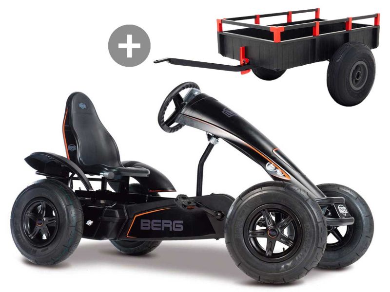 BERG XL Black Edition BFR Pedal-Gokart inkl. Anhänger XL Black