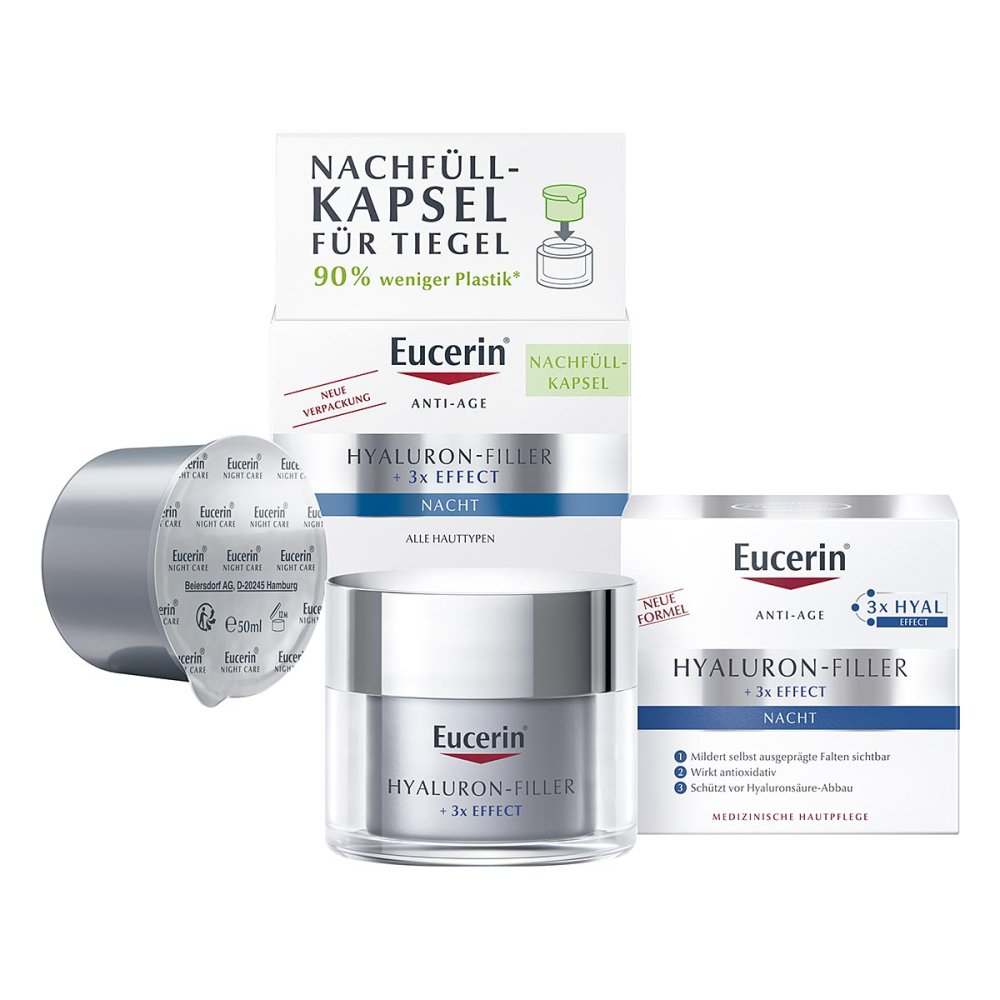 Eucerin Anti Age Hyaluron-Filler Nachtpflege + NachfÃ¼llkapsel