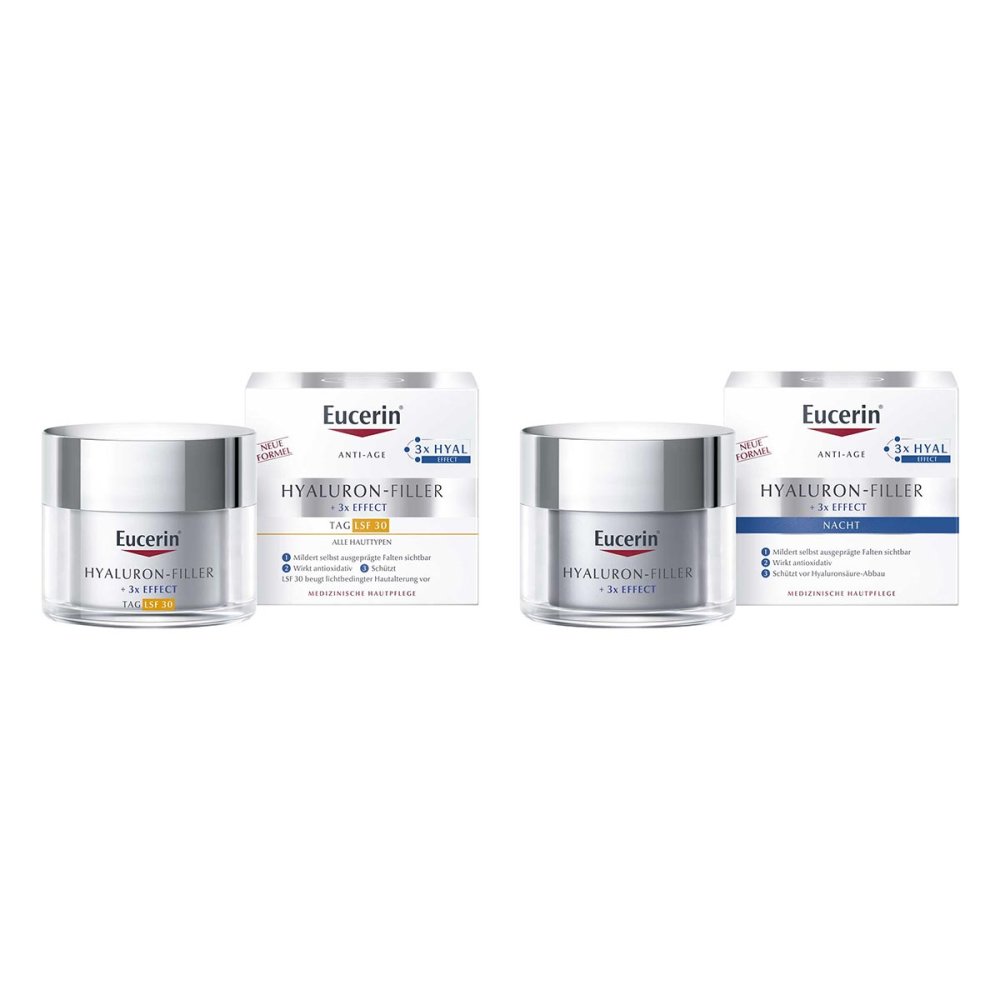 Eucerin Hyaluron-Filler Tagespflege Lsf 30 + Nachtpflege Creme