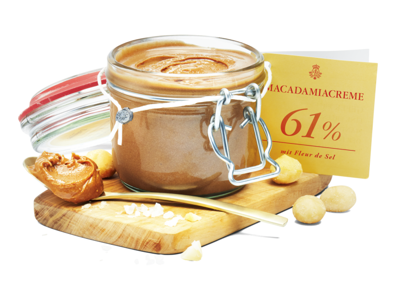 Macadamiacreme 61% mit Fleur de Sel vegan Dallmayr