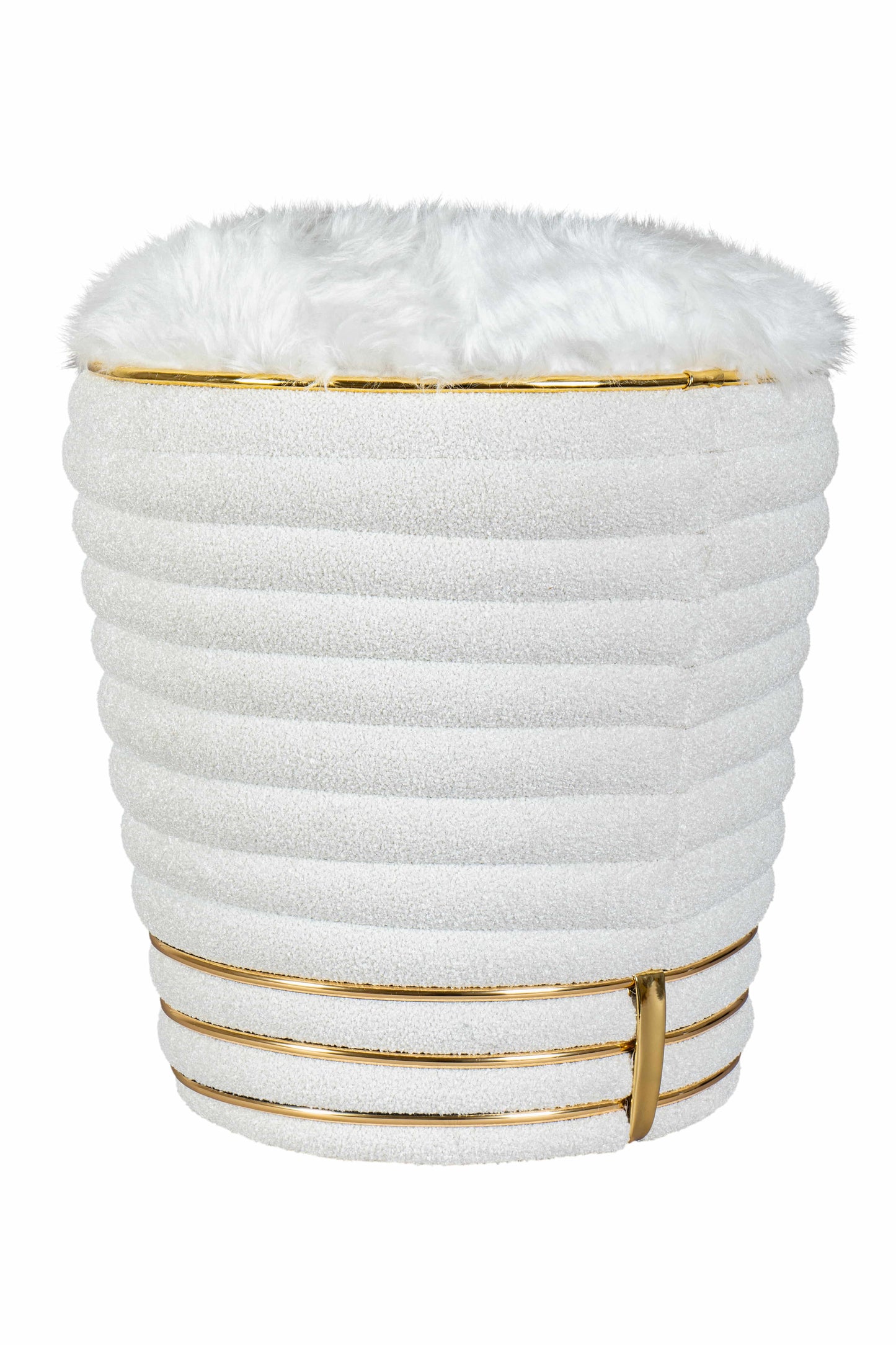 Hocker Doric 335 Weiß / Gold