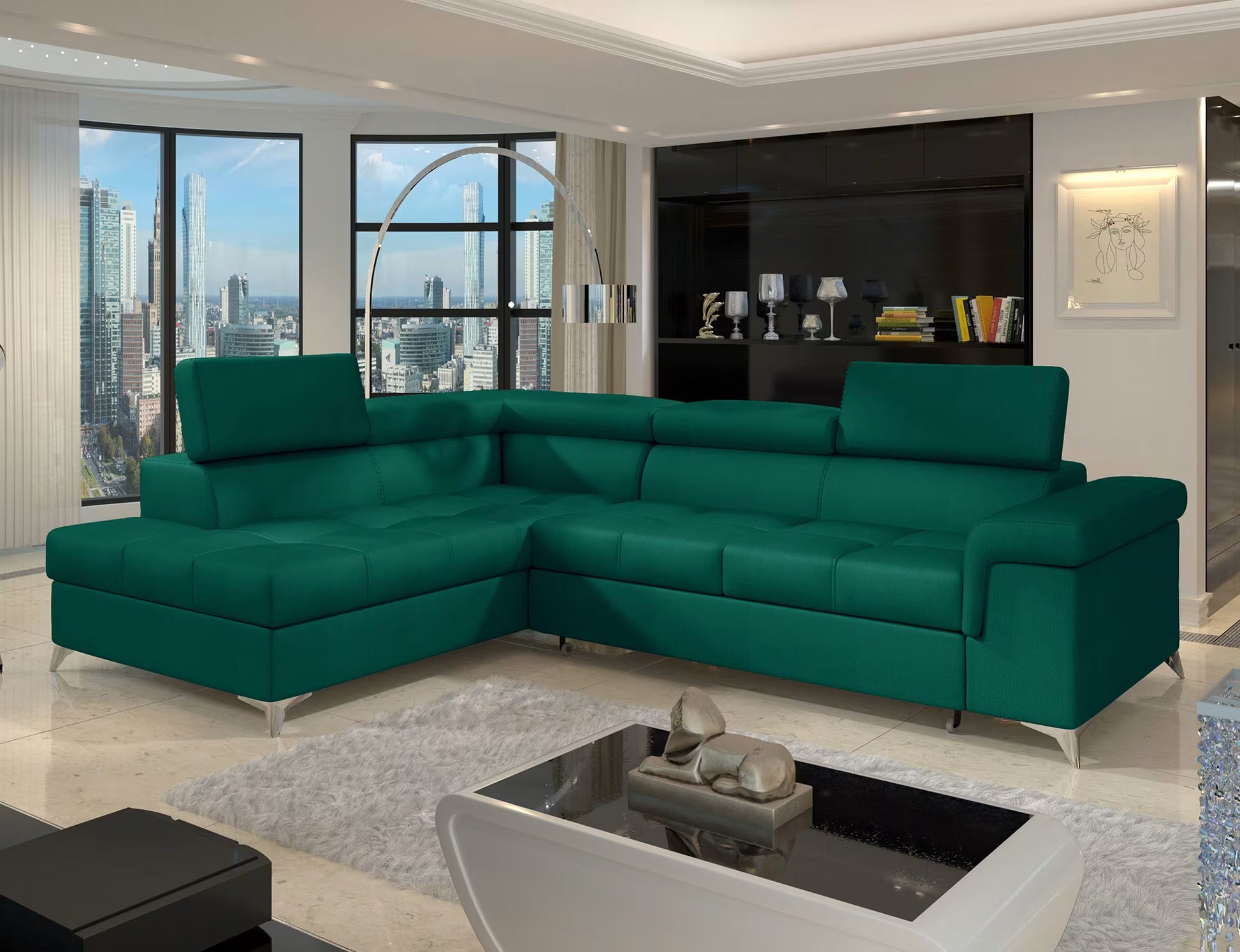 Verendio Ecksofa mit Schlaffunktion – Großzügige Sitz- und Liegefläche, pflegeleichter Monolith-Stoff, integrierter Stauraum und flexible Farbwahl