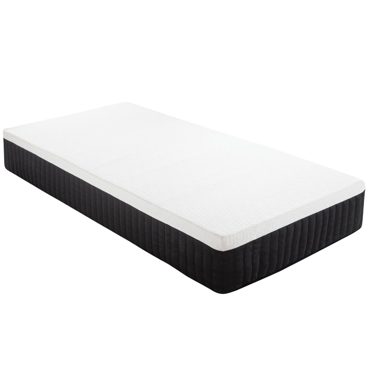 HOMCOM Matratze 90x200 cm 25 cm Höhe ergonomische Taschenfederkernmatratze mit Memory-Schaumstoff 7-Zonen-Unterstützung H3 Härtegrad Oeko-TEX & CertiPUR   Aosom