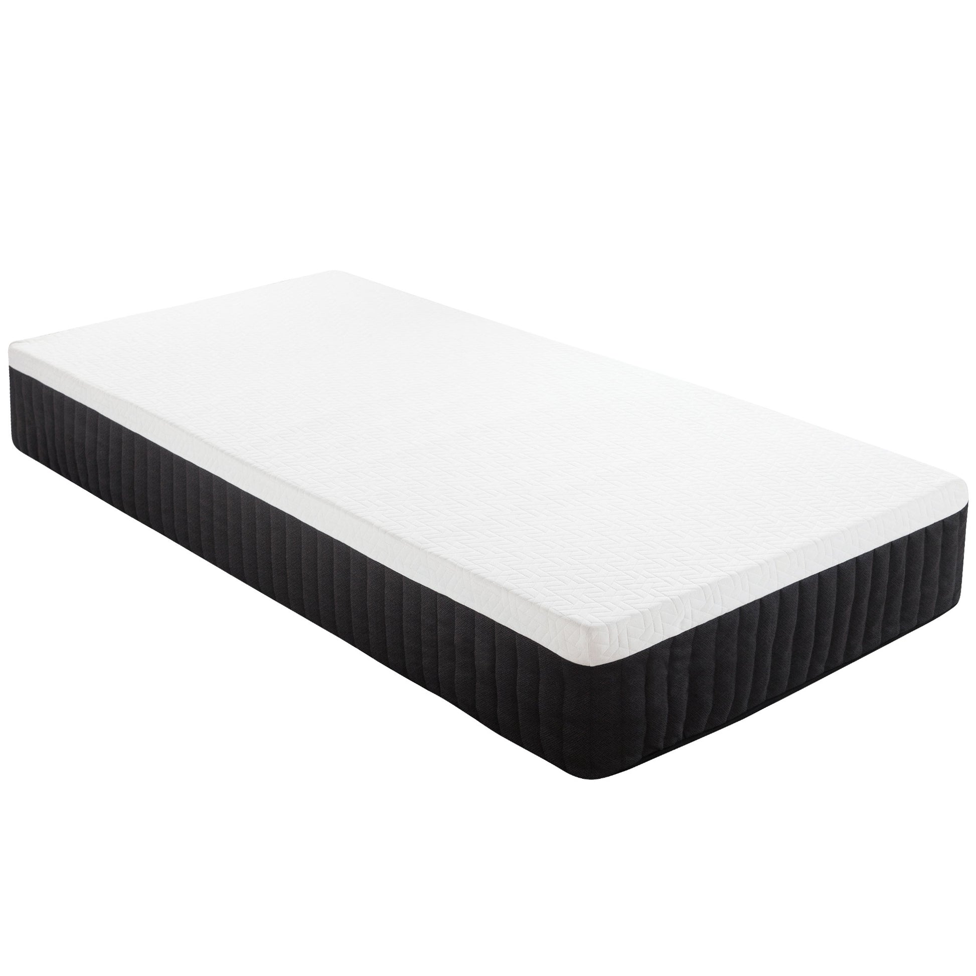 HOMCOM Matratze 90x200 cm 25 cm Höhe ergonomische Taschenfederkernmatratze mit Memory-Schaumstoff 7-Zonen-Unterstützung H3 Härtegrad Oeko-TEX & CertiPUR   Aosom