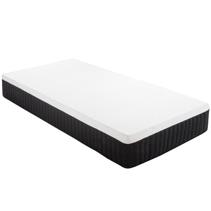 HOMCOM Matratze 90x200 cm 25 cm Höhe ergonomische Taschenfederkernmatratze mit Memory-Schaumstoff 7-Zonen-Unterstützung H3 Härtegrad Oeko-TEX & CertiPUR   Aosom