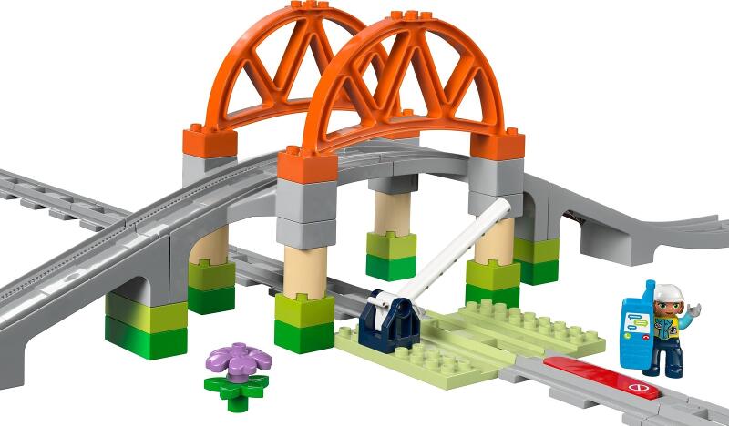 LEGO® DUPLO 10426 Town Eisenbahnbrücke und Schienen - Erweiterungsset