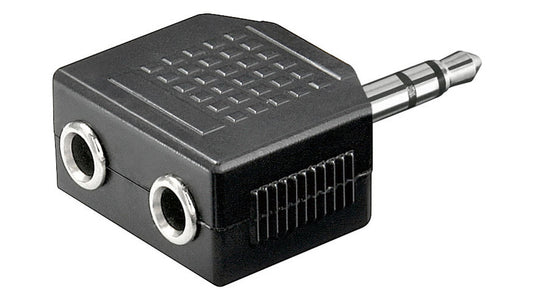 Audio-Adapter 3,5 mm Stereo-Stecker / 2x 3,5 mm Stereo-Kupplung