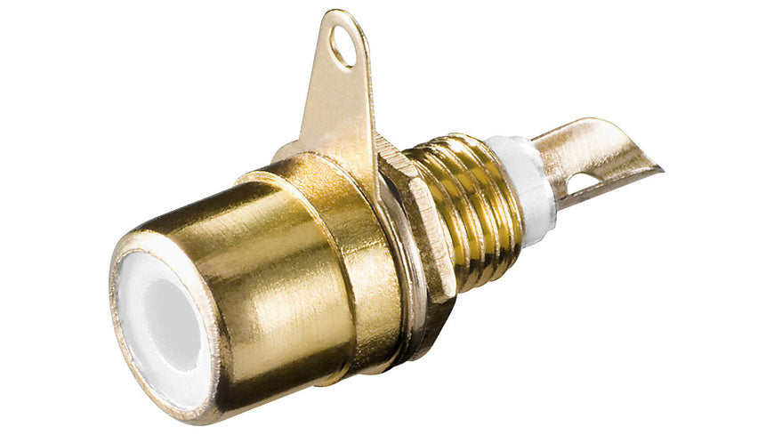 Cinch-Einbaubuchse, weiß