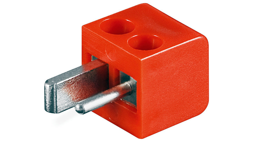 Lautsprecher-Stecker mit Schraubanschluss, rot