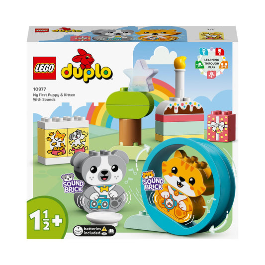 LEGO® DUPLO 10977 Mein erstes Hündchen & Kätzchen - mit Ton
