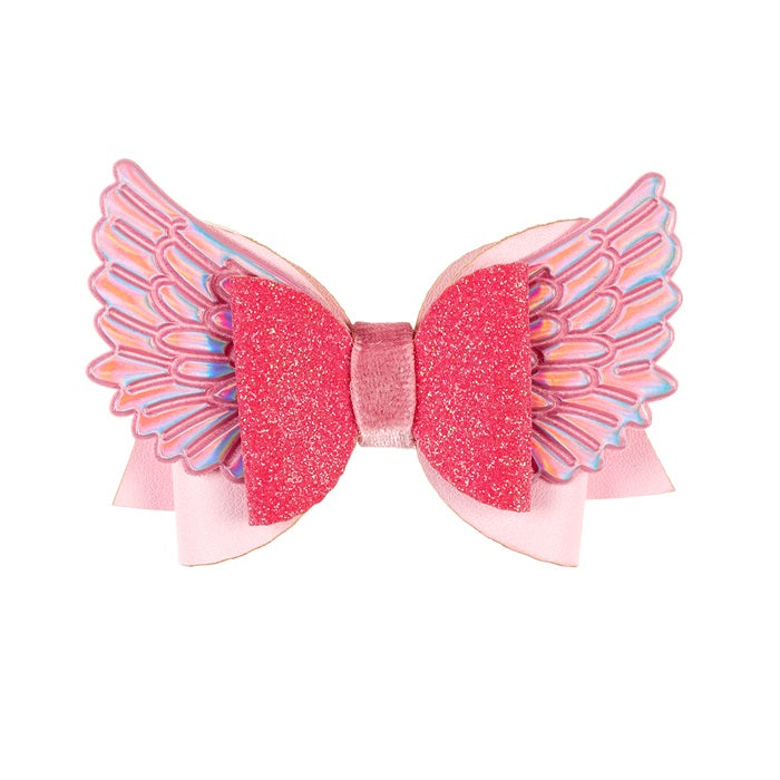 Haarklammer Flügel rosa