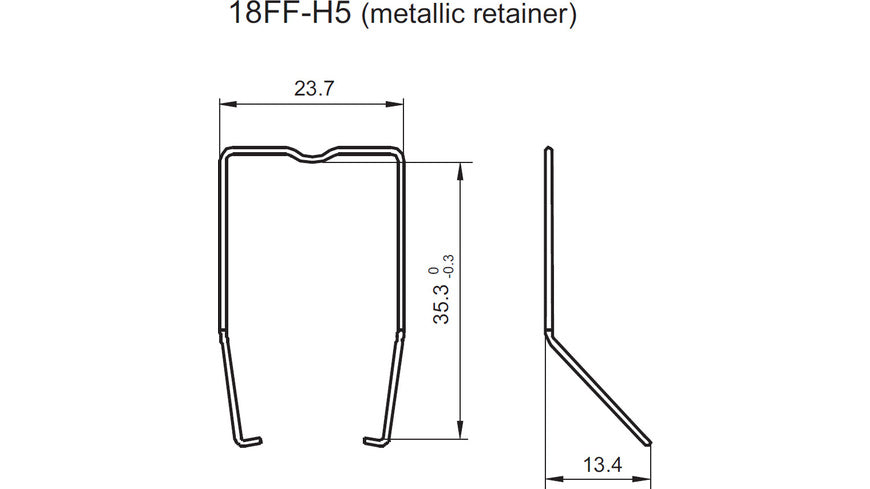 Bügel 18FF-H5 Metal Clip für Relais Sockel HF18FF-4Z-C5