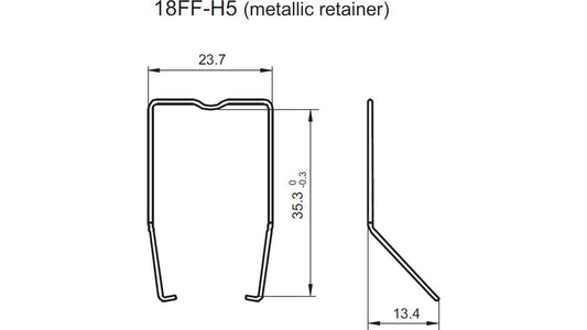Bügel 18FF-H5 Metal Clip für Relais Sockel HF18FF-4Z-C5