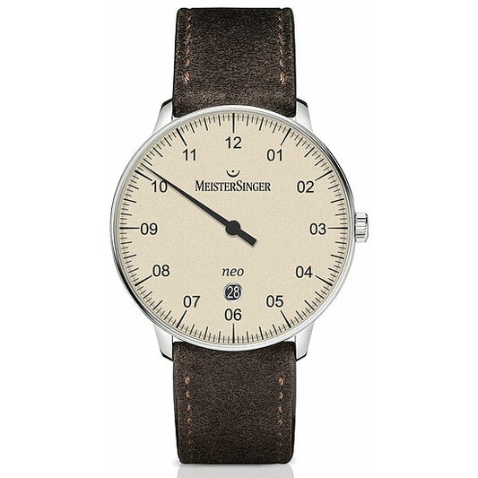 Neo Plus NE 403 von Meistersinger die Einzeigeruhr mit Datum und Automatikwerk