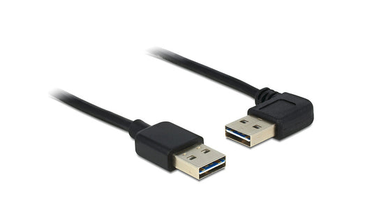 Delock Easy-USB 2.0, Kabel (Typ A) 90° gewinkelt Stecker auf (Typ A) Stecker, 1 m