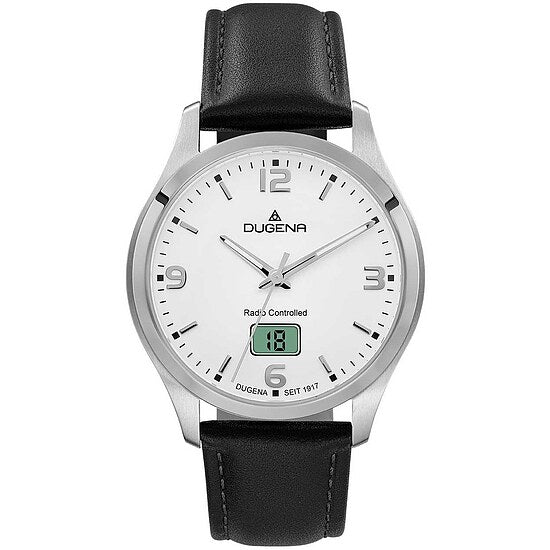 Dugena Herrenfunkuhr der Uhrenserie Tresor Funk Edelstahl, Ref.Nr. 4460861