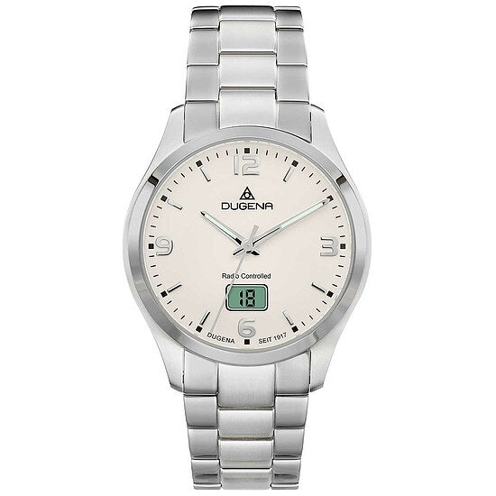 Dugena Herrenfunkuhr der Uhrenserie Tresor Funk Edelstahl, Ref.Nr. 4460863