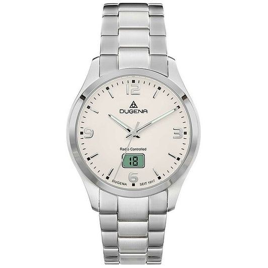 Dugena Herrenfunkuhr der Uhrenserie Tresor Funk Edelstahl, Ref.Nr. 4460863