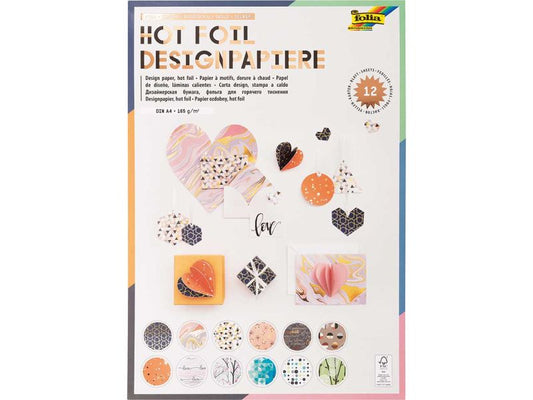 Folia Designpapier HOTFOIL, pink/kupfer, 165g/m², DIN A4