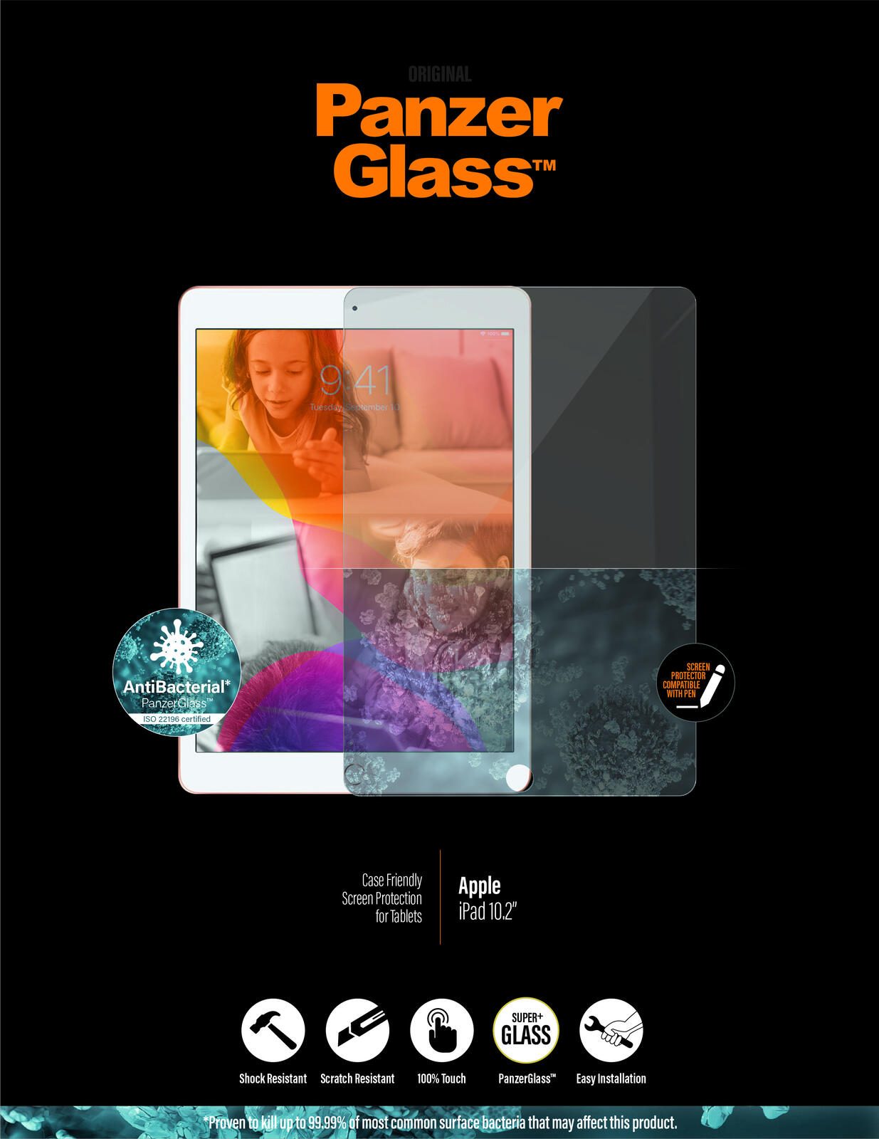 PanzerGlass Displayschutz für Apple iPad 9. Generation