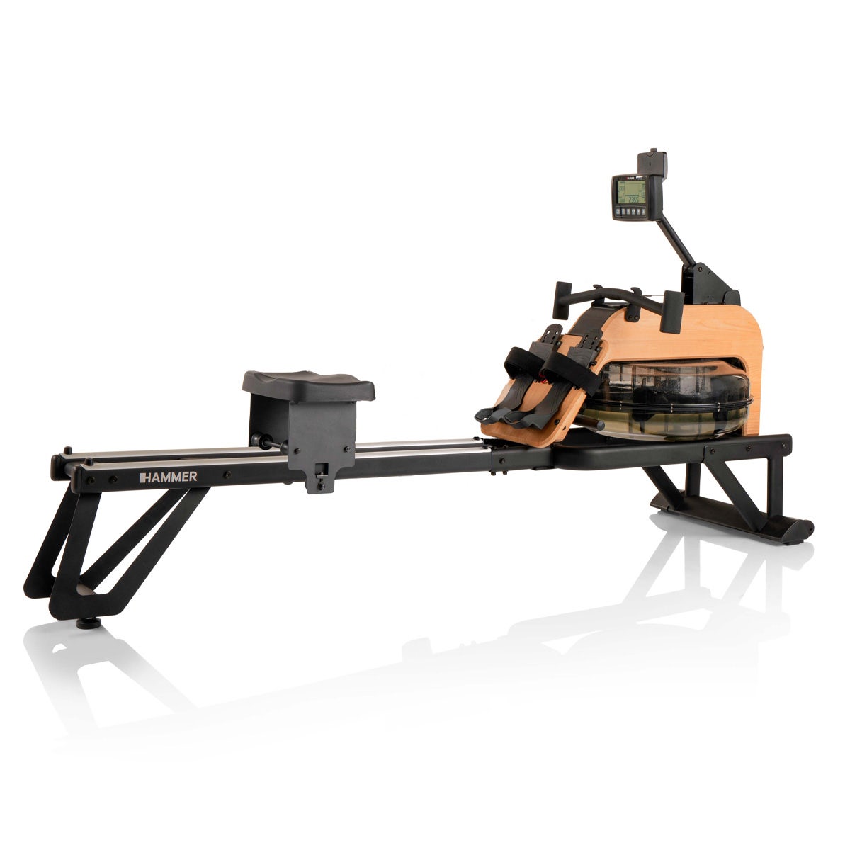 HAMMER Wasserrudergerät RowFlow 5.0 NorsK | Holz-Design | Wasserwiderstand | Kinomap