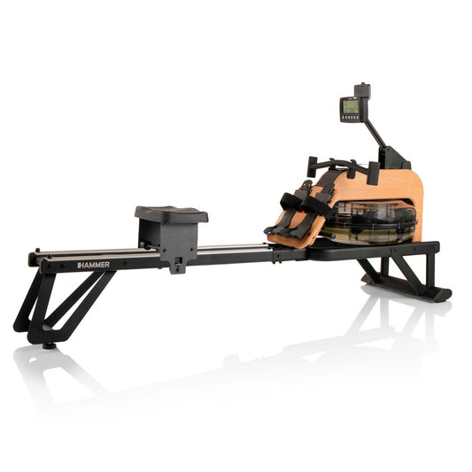 HAMMER Wasserrudergerät RowFlow 5.0 NorsK | Holz-Design | Wasserwiderstand | Kinomap