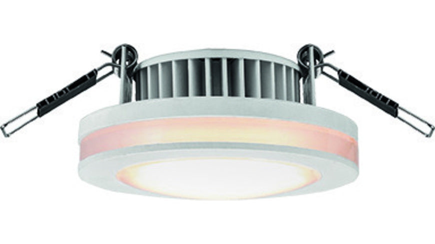 HEITRONIC 6-W-LED-Einbaustrahler rund mit LED-Lichtstreifen, IP20, weiß