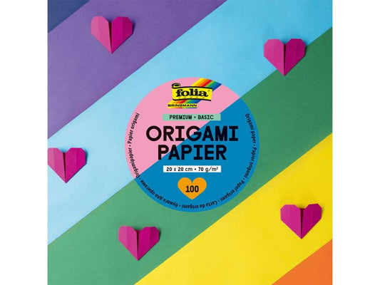 Folia Premium Origami Papier »Basic«, 20 x 20 cm, farbig sortiert
