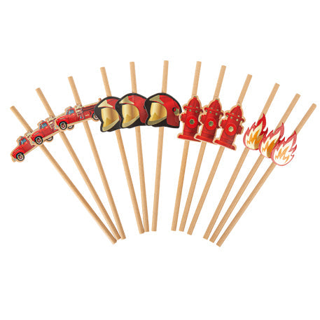 Feuerwehr Papierstrohhalme