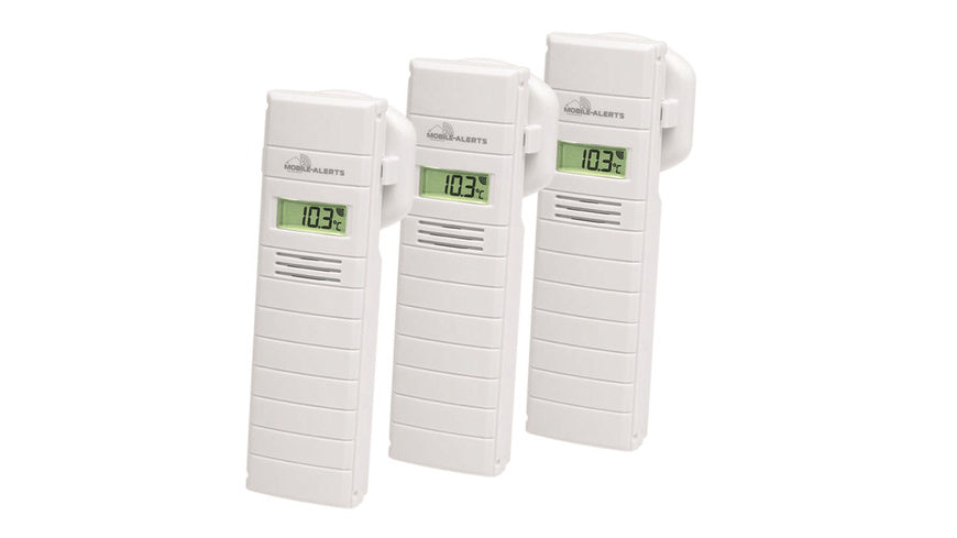 Mobile Alerts 3er-Set Temperatur-/Luftfeuchtigkeitssensor MA10200 mit LC-Display