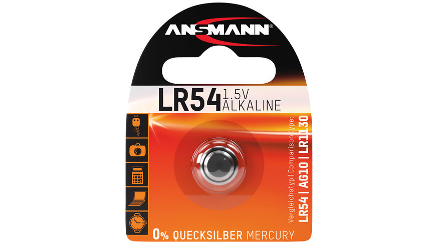Ansmann Alkaline-Knopfzelle, Typ AG-10, LR54