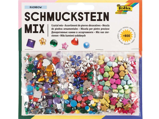 Folia Deko-Schmuckstein-Set »Rainbow«, 800-tlg.