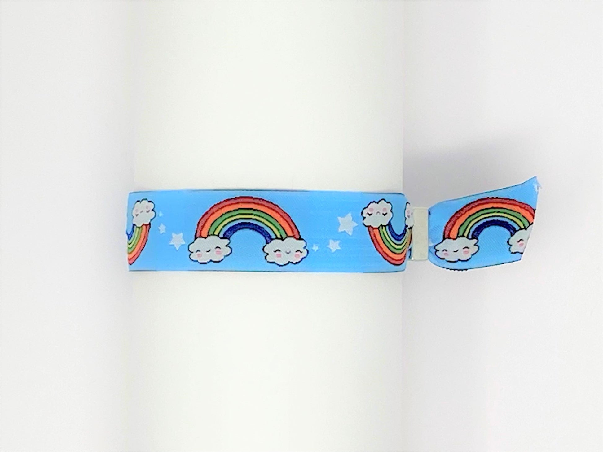 Einlassband Regenbogen blau