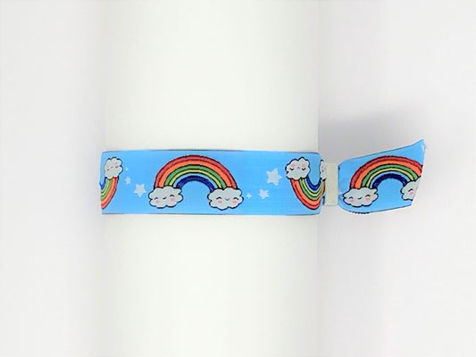 Einlassband Regenbogen blau