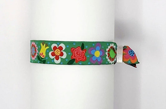 Einlassband Blumen bunt